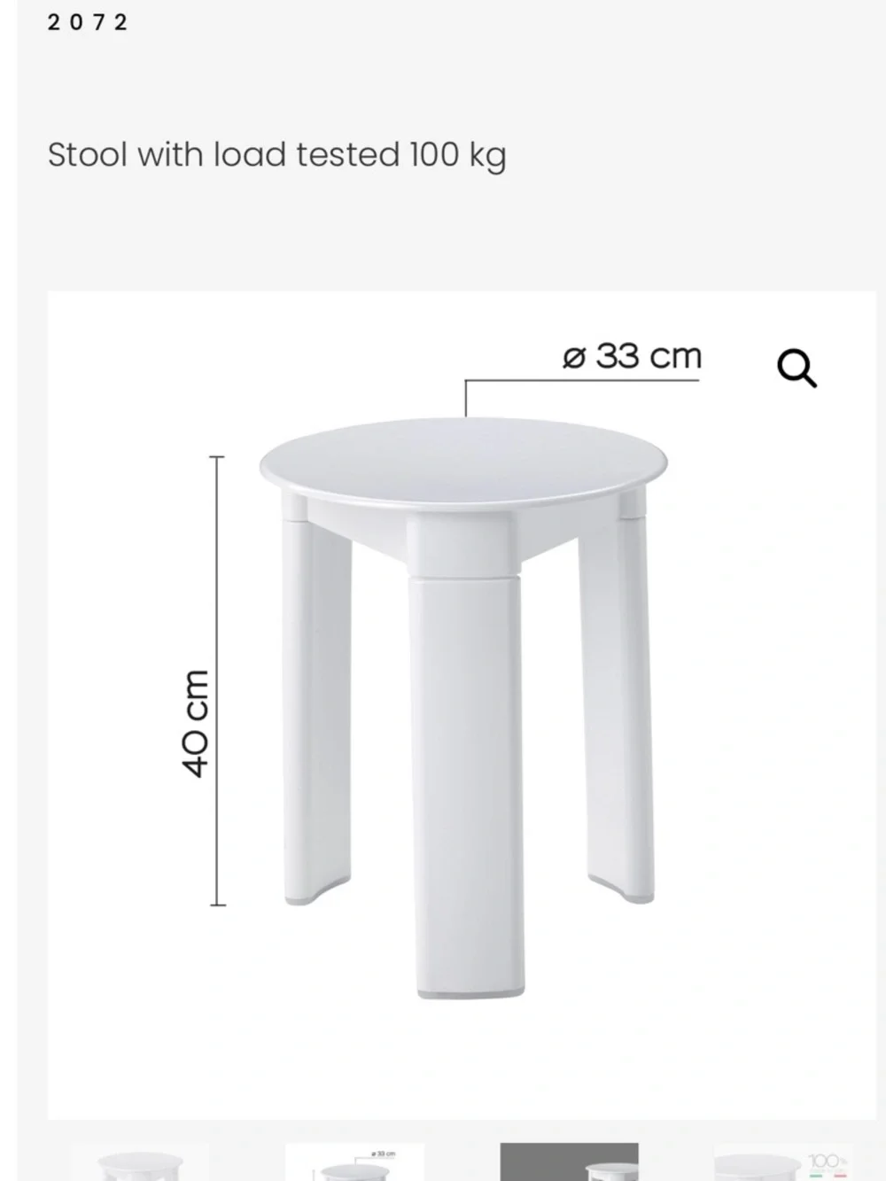 Gedy Olaf Von Bohr Bath Stool Mid Century Space Age MADE IN ITALY